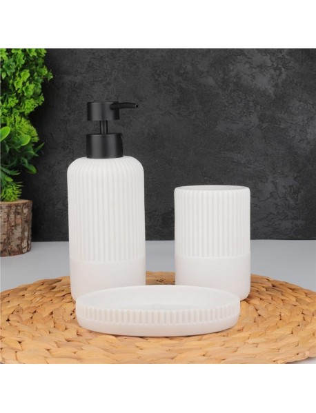 Mien Polyresın Banyo Sıvı Sabunluk Seti 3 Lü CN-56792
